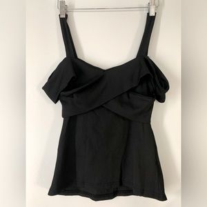 Black Off shoulder Tank Top